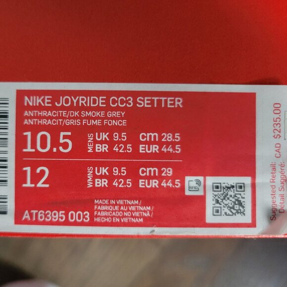 Nike Joyride CC3 Setter | Anthracite/Dark Smoke Grey | Men 10.5 / Women 12 | New - Picture 2 of 11